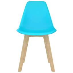 Rackhams Dining Chairs 2 pcs Blue Plastic - thumbnail 3
