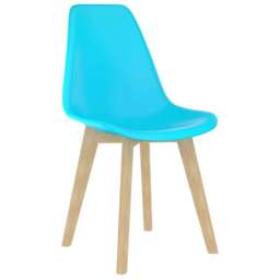 Rackhams Dining Chairs 2 pcs Blue Plastic - thumbnail 2