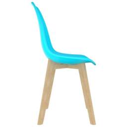 Rackhams Dining Chairs 2 pcs Blue Plastic - thumbnail 4