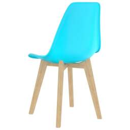 Rackhams Dining Chairs 2 pcs Blue Plastic - thumbnail 5