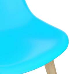 Rackhams Dining Chairs 2 pcs Blue Plastic - thumbnail 6