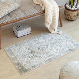 Rackhams Lillian-Washable Grey Green Traditional Vintage Boho Rug - 200cm_diameter - thumbnail 6