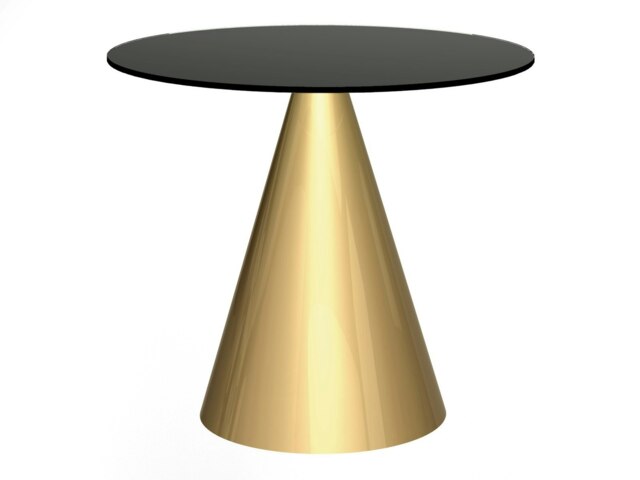 Rackhams Oscar Round Dining Tables - Small - Black Glass - image 1