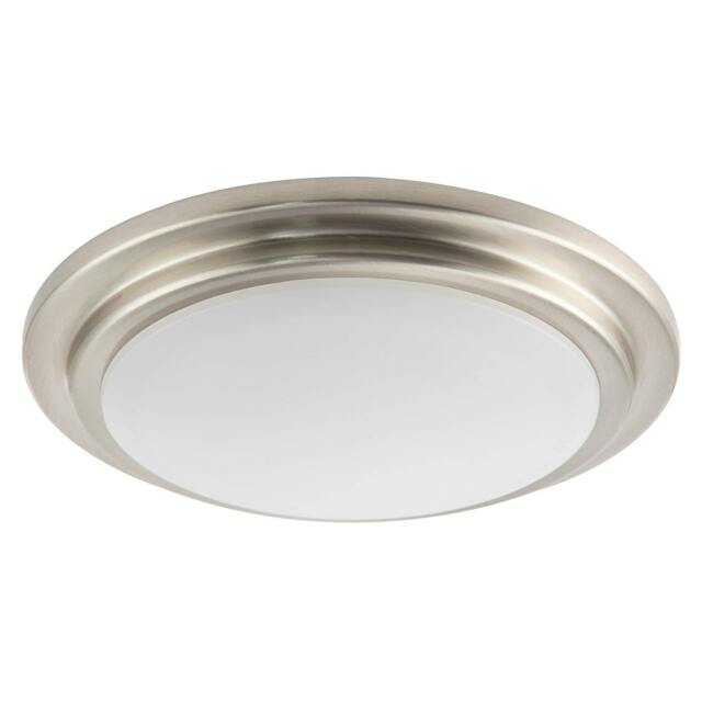 Rackhams Modern Chic Satin Nickel Flush LED Bathroom Ceiling Light Fitting - image 1