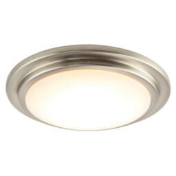 Rackhams Modern Chic Satin Nickel Flush LED Bathroom Ceiling Light Fitting - thumbnail 2