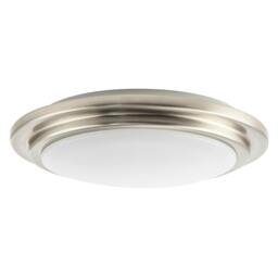 Rackhams Modern Chic Satin Nickel Flush LED Bathroom Ceiling Light Fitting - thumbnail 4