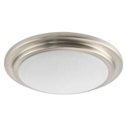Rackhams Modern Chic Satin Nickel Flush LED Bathroom Ceiling Light Fitting