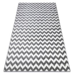 Rackhams Sketch Rug -Grey & White Thin Zig Zags - 180cm x 270cm - thumbnail 2