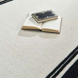 Rackhams Piper Wool Rug – Modern Black & Cream - 80X150 cm - thumbnail 3