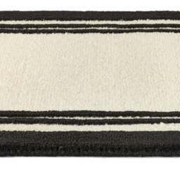 Rackhams Piper Wool Rug – Modern Black & Cream - 80X150 cm - thumbnail 4