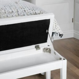 Rackhams Tufted Faux Leather Piano Bench Seat With Storage White - thumbnail 5