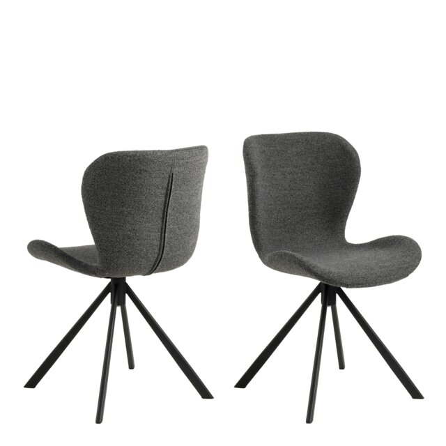 Rackhams Batilda Swivel Dining chairs in Grey Fabic Set of 2 - 1 - image 1