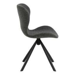 Rackhams Batilda Swivel Dining chairs in Grey Fabic Set of 2 - 1 - thumbnail 3