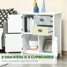 Rackhams Drawer Table Sideboard Multi-purpose Storage Chest Shabby Chic Entryway Living Room Bedroom Furniture Organizer Unit - thumbnail 4