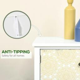 Rackhams Drawer Table Sideboard Multi-purpose Storage Chest Shabby Chic Entryway Living Room Bedroom Furniture Organizer Unit - thumbnail 6
