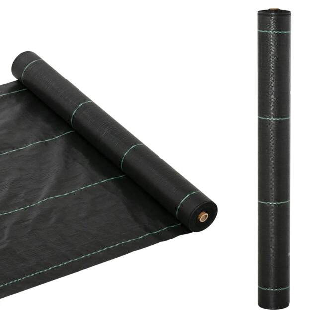 Rackhams 1m x 50m Weed Control Membrane, Heavy Duty Weed Control Barrier Fabric, 90gsm Ground Cover for Patios, Garden, Flower beds, Landscaping - image 1
