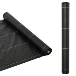Rackhams 1m x 50m Weed Control Membrane, Heavy Duty Weed Control Barrier Fabric, 90gsm Ground Cover for Patios, Garden, Flower beds, Landscaping - thumbnail 1