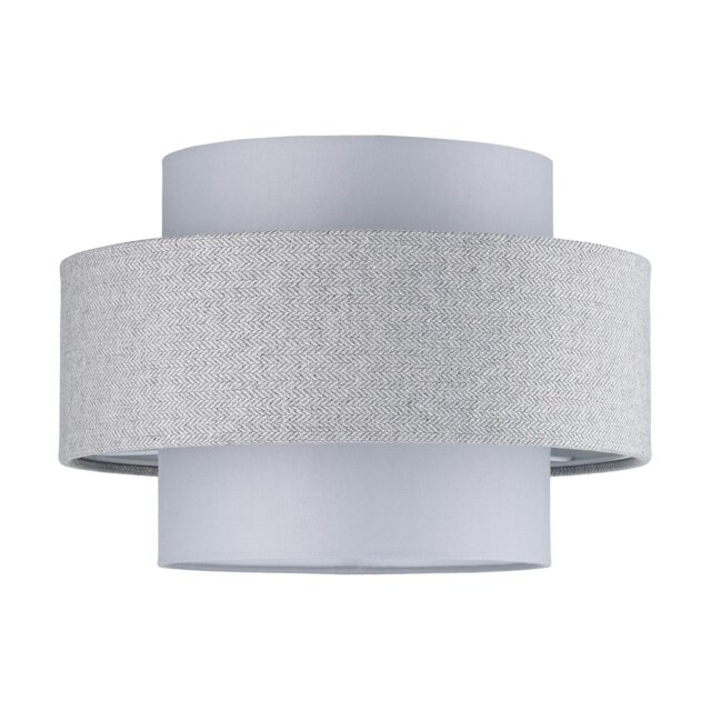 Rackhams Modern Grey Herringbone Linen and Cotton Triple Tier Design Pendant Lamp Shade - image 1
