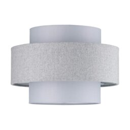 Rackhams Modern Grey Herringbone Linen and Cotton Triple Tier Design Pendant Lamp Shade