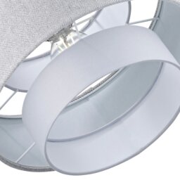 Rackhams Modern Grey Herringbone Linen and Cotton Triple Tier Design Pendant Lamp Shade - thumbnail 4