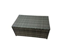 Rackhams Outdoor Rattan Rectangular Coffee Table Corner Sofa Sets Garden Furniture Set with 2 Chairs Big Stool Side Table Dark Grey Mixed - thumbnail 2