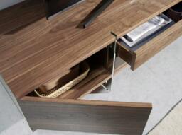 Rackhams TV Stand Walnut and Chromed Steel 3045 - thumbnail 5