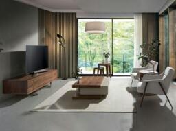 Rackhams TV Stand Walnut and Chromed Steel 3045 - thumbnail 4