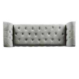 Rackhams Oxford Storage Ottoman Bench - Dove Grey Velvet Upholstery with flip lid - Dove Grey - thumbnail 3
