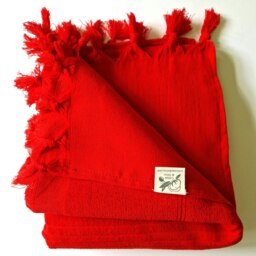 Rackhams Breezy Cotton Hammam Towel, Double-Faced - Red