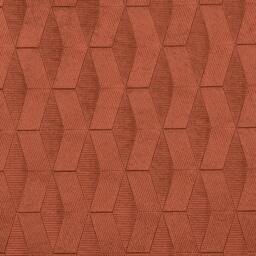 "Rackhams Orange Geometric Velvet Embossed Thermal Room Darkening Curtains for Bedroom & Living Room - 90"" (229cm) Width x 90"" (229cm) Drop" - thumbnail 4
