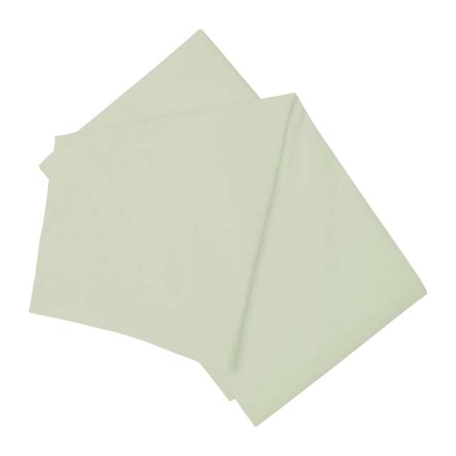 Rackhams Easycare Percale Flat Sheet - Green Apple - Green Apple - Single - 50% Cotton/50% Polyester