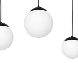 Rackhams Lima Designer Pendant Lamp Hand Made Matt Black And Cool White - thumbnail 4