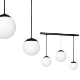 Rackhams Lima Designer Pendant Lamp Hand Made Matt Black And Cool White - thumbnail 5