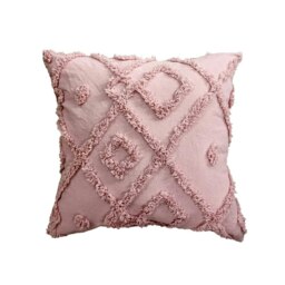 Rackhams Shabby Chic Tuft Cushion - 43cm x 43cm - Grey - thumbnail 3