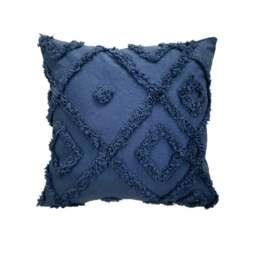 Rackhams Shabby Chic Tuft Cushion - 43cm x 43cm - Grey - thumbnail 5