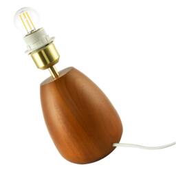 Rackhams Chunky Wooden Table Lamp Base with Mahogany Finish with Inline Switch - thumbnail 4