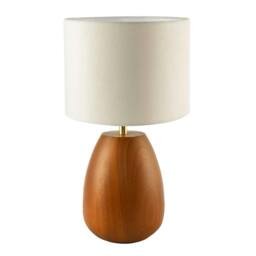 Rackhams Chunky Wooden Table Lamp Base with Mahogany Finish with Inline Switch - thumbnail 3