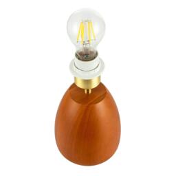 Rackhams Chunky Wooden Table Lamp Base with Mahogany Finish with Inline Switch - thumbnail 2