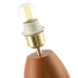 Rackhams Chunky Wooden Table Lamp Base with Mahogany Finish with Inline Switch - thumbnail 5