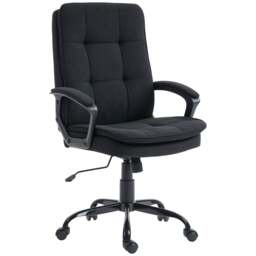 Rackhams Office Chair, Computer Desk Chair with Dual-Layer Padding, Black - Grey - thumbnail 2