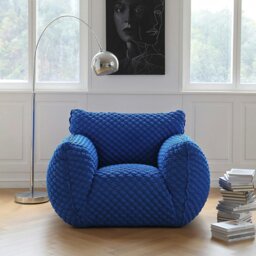 Rackhams Kaczmarek Accent Chair, Armchair, Blue - Others (Leathaire) - thumbnail 3