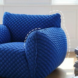Rackhams Kaczmarek Accent Chair, Armchair, Blue - Others (Leathaire) - thumbnail 2