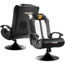Rackhams Stag 2.1 Bluetooth Wireless Surround Sound Gaming Chair - Black - PU - Sound Chair - thumbnail 5