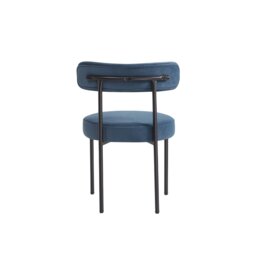 Rackhams Flora Dining Chair - Blue Velvet - Pack of 2 - Blue Velvet - thumbnail 2