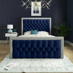 Rackhams Cheltenham Bed - Small Double - 4ft - Blue - thumbnail 2
