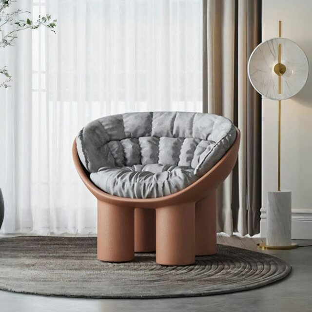 Rackhams Hulda Armchair With Cushion, Brown - Grey - image 1