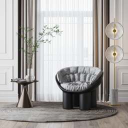 Rackhams Hulda Armchair With Cushion, Brown - Grey - thumbnail 3