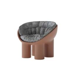 Rackhams Hulda Armchair With Cushion, Brown - Grey - thumbnail 5