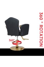 Rackhams Professional Faux Leather Swivel Salon Barber Chair Adjustable Styling Chairs - Black - thumbnail 6