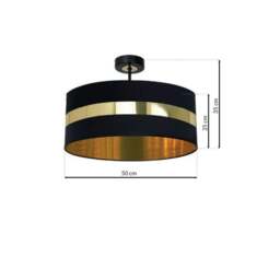 Rackhams Palmira Hand Made Designer Ceiling Lamp Black And Gold - thumbnail 6